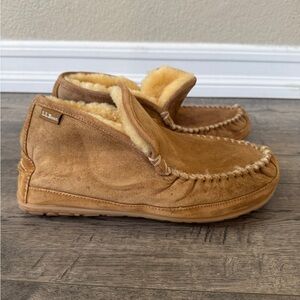 LL Bean Men's Brown Wicked Good Slippers, Boot Moc